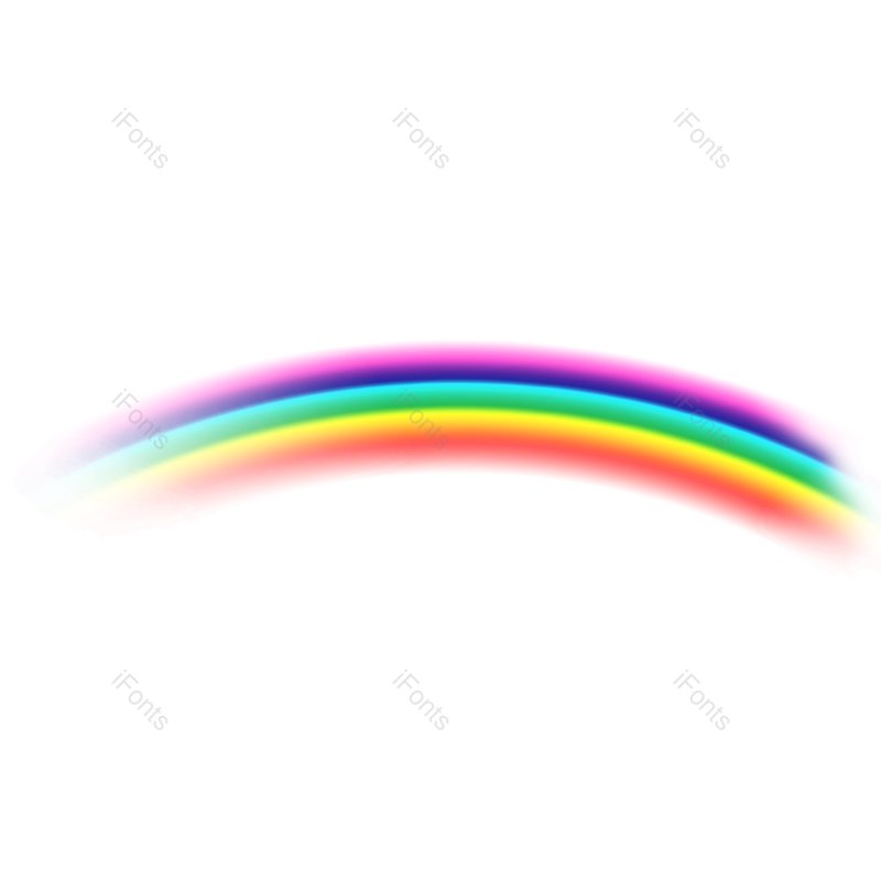 彩虹图片,卡通彩虹元素,手绘彩虹PNG,彩色免抠素材